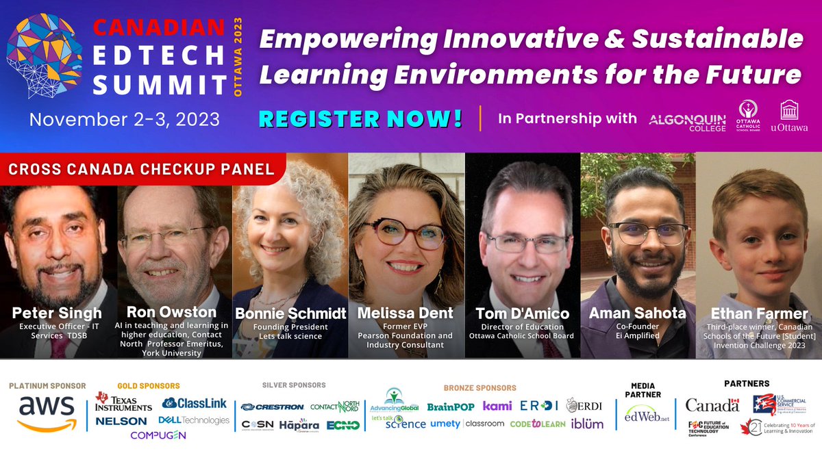 MindShare K12 (@mindsharek12) on Twitter photo 20 Days to Go! What's your Vision for the Future of Learning in Canada? Come & Share your Thoughts at the 14th #Canadian #EdTech Summit Nov 2-3! #CanEdTech23 Register Now: summit.canamedtechalliance.com!
@Singhpeter <a href="/RonOwston/">Ron Owston</a> <a href="/TDOttawa/">Tom D'Amico</a> <a href="/emcedy/">Melissa Dent @emcedy.bsky.social</a> <a href="/_AmanSahota/">Aman Sahota</a> <a href="/BMSchmidt/">Bonnie Schmidt</a> <a href="/MindShareLearn/">MindShareEdTech Canada》K20News》 Summits</a> 20 Days to Go! What's your Vision for the Future of Learning in Canada? Come & Share your Thoughts at the 14th #Canadian #EdTech Summit Nov 2-3! #CanEdTech23 Register Now: summit.canamedtechalliance.com!
@Singhpeter <a href="/RonOwston/">Ron Owston</a> <a href="/TDOttawa/">Tom D'Amico</a> <a href="/emcedy/">Melissa Dent @emcedy.bsky.social</a> <a href="/_AmanSahota/">Aman Sahota</a> <a href="/BMSchmidt/">Bonnie Schmidt</a> <a href="/MindShareLearn/">MindShareEdTech Canada》K20News》 Summits</a>