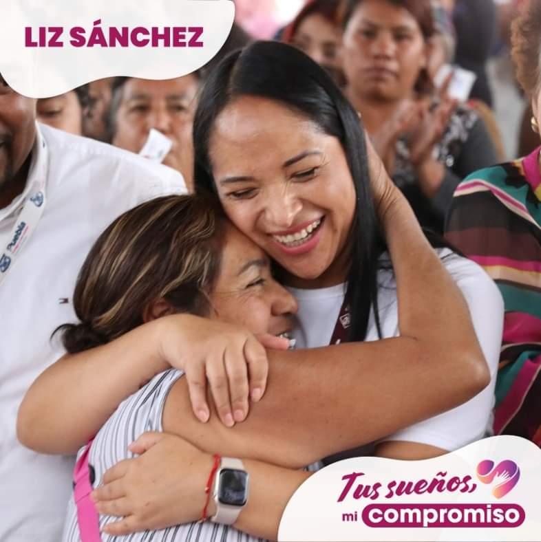 LizSanchezSM's tweet photo. Con amor y pasión, buscaremos encabezar la Coordinación de los Comités de la Defensa de la #CuartaTransformación, de la mano de la Dra.@Claudiashein daremos continuidad a este gran movimiento que inició nuestro presidente @lopezobrador_

En la encuesta, #LizSánchezEsLaRespuesta. 
#Puebla