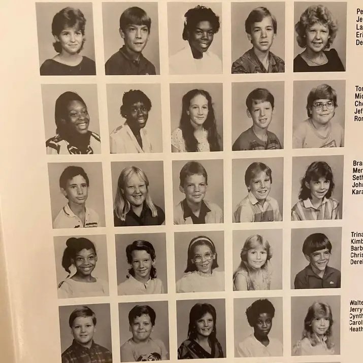 RonBaxleyJr's tweet photo. Without looking to the right, see if you can spot my 6th grade pic. Thanks to the BHS Class of 1993 30th Reunion Committee. https://t.co/UzYGjqLuk9