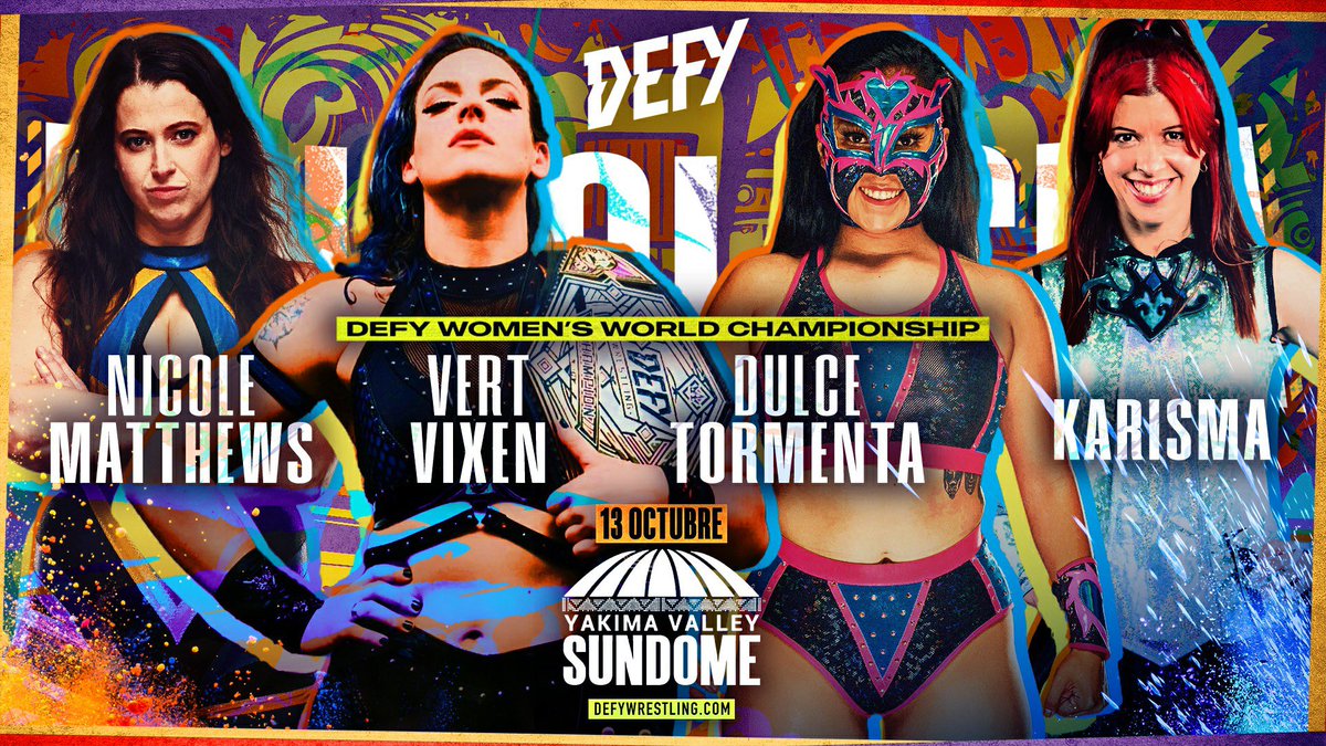 It’s @nmatthewsninja vs. #WarVixens Part 1!

Wishing one half of the WAR VIXENS, @VertVixen, all the best in her Four Way match against @nmatthewsninja, @sweetstorm915, and #Karisma at @defyNW #PrimoLucha tonight! 
💙🎮