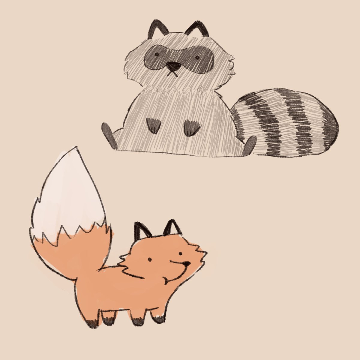 tonight's doodle theme: fellas with oversized tails