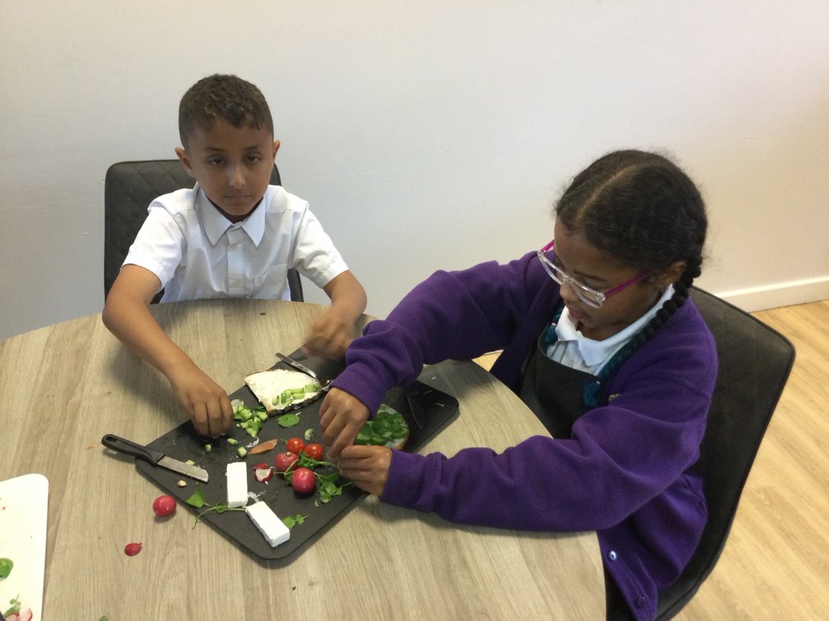 Making smorresbrod- a traditional Danish open sandwich made with rye bread. The focus was on presentation- colour, height and odd numbers of ingredients. Everyone made a Marie Rose dressing to accompany it. Taste feedback was very positive.