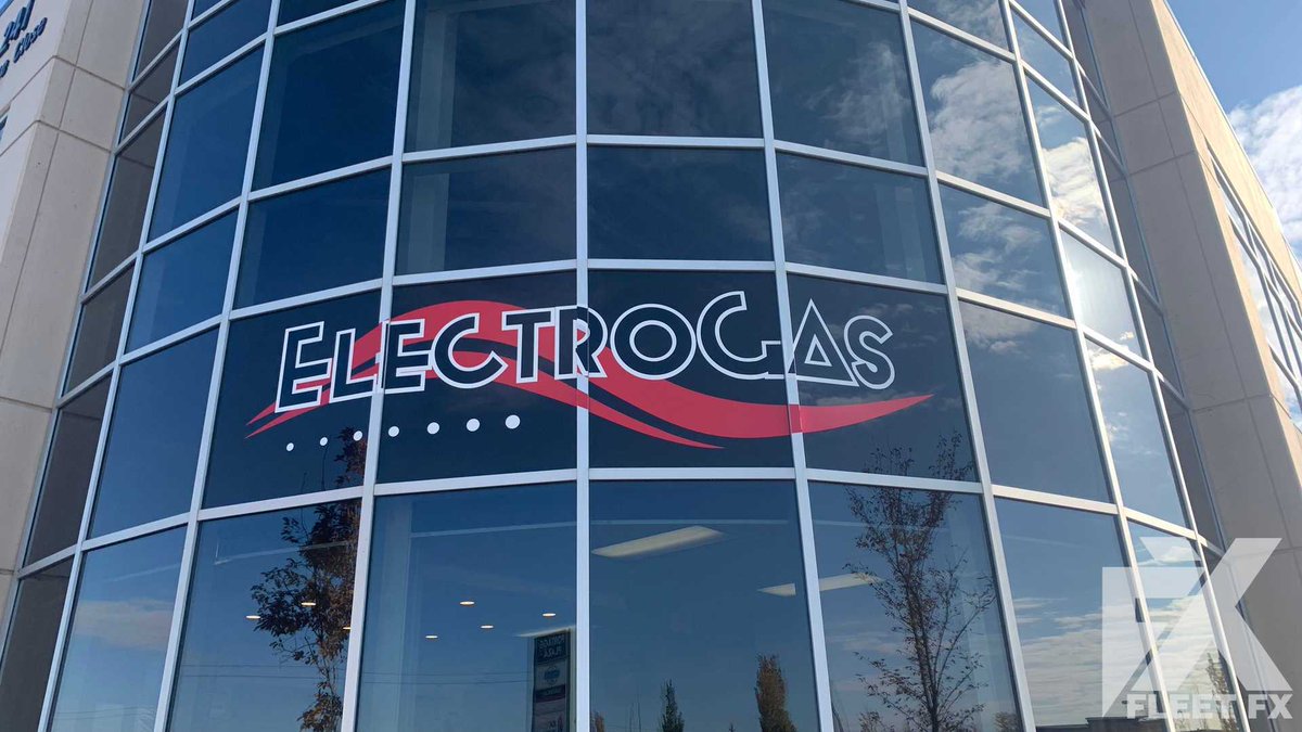 fleetfxgraphics's tweet image. Just Finished: Outdoor Window Building Decals (previously their Truck Fleet) for @ElectrogasCA They have a great look bested by only to their great service. Yes we secretly are a sign shop for our Fleet Clients ;)