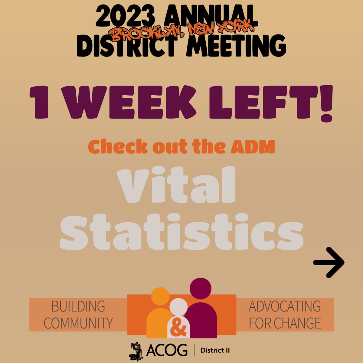ACOGD2's tweet photo. Check out our ADM Vital Stats! 👀 The Annual District II Meeting has so much to offer this year. It is sure to be a memorable experience.
 
🌟 We can’t wait to see you!
 
Time to register is running out! Register today: https://t.co/V5rDUgWPbc ✅ https://t.co/tYnd3N3Gla