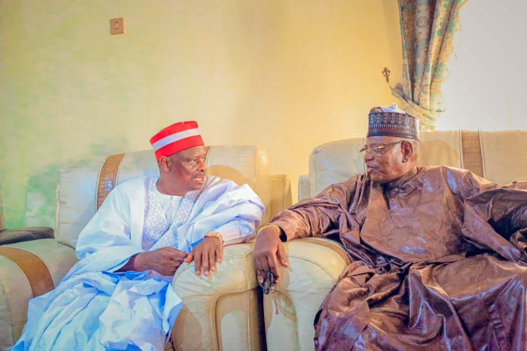 KwankwasoRM's tweet photo. Earlier in Kano, l paid a condolence visit to the family of Alhaji Bello Maitama Yusuf, a former Minister and Senator of the Federal Republic of Nigeria, who passed away today. 

The seasoned administrator and scholar will be missed by all. May the Almighty Allah grant him Jannatul Firdaus. - RMK