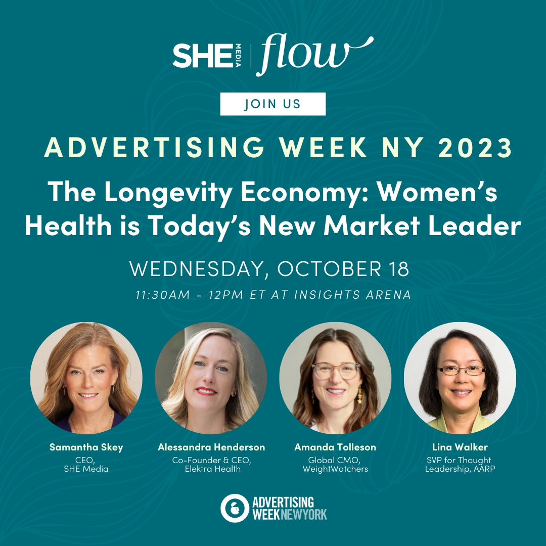 BlogHer (@blogher) on Twitter photo Don't miss #SHEMedia at @AdvertisingWeek! Join us for a convo on the Longevity Economy & the importance of investing in #womenshealth with <a href="/samskey7/">samantha skey</a>, Amanda Tolleson of <a href="/ww_us/">WeightWatchers</a>, Lina Walker of <a href="/AARP/">AARP</a> & Alessandra Henderson of <a href="/ElektraHealth/">Elektra Health</a> on Oct 18.
🎟️: bit.ly/3PTXhbM Don't miss #SHEMedia at @AdvertisingWeek! Join us for a convo on the Longevity Economy & the importance of investing in #womenshealth with <a href="/samskey7/">samantha skey</a>, Amanda Tolleson of <a href="/ww_us/">WeightWatchers</a>, Lina Walker of <a href="/AARP/">AARP</a> & Alessandra Henderson of <a href="/ElektraHealth/">Elektra Health</a> on Oct 18.
🎟️: bit.ly/3PTXhbM