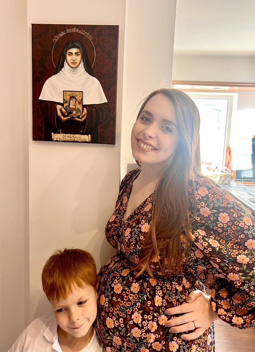 ClaraFCampbell's tweet photo. Very pleased to have finished this commission of St Alphonsa of the Immaculate Conception, the first native female saint of India.

Soon she’ll make her way to her new home at Erdington Abbey. 

St Alphonsa, pray for us. https://t.co/d1Ed7XDbZO