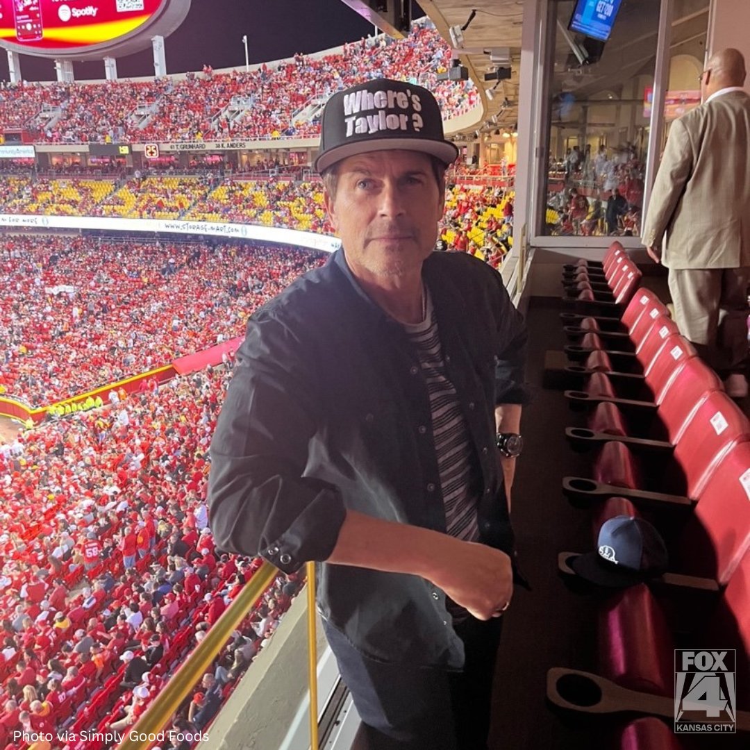 fox4kc's tweet photo. Taylor Swift wasn't the only celebrity at Thursday night's Chiefs game. Rob Lowe joined the Kingdom! https://t.co/d3PUBUsFdh https://t.co/JFJH0YyCxd
