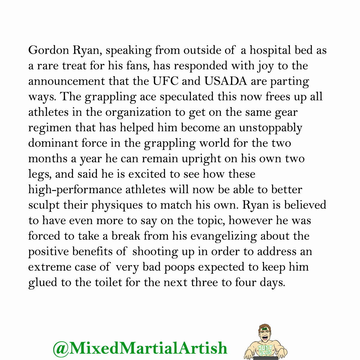 All this and more can be yours, UFC fighters. #ufc #bjj #mma #gordonryan #usada #mixedmartialartish mixedmartialartish.com/2023/10/13/rem…