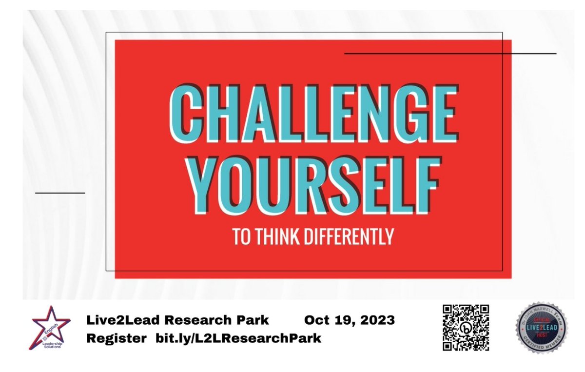 RobertEnglish3d's tweet photo. Humans are complex beings, and it can be difficult for us to move beyond a limiting set of beliefs without the support and encouragement from others.

That’s exactly what Live2Lead 2023 is all about.

Get all the details for my Live2Lead 2023 event at https://t.co/g7lHcnjV1G https://t.co/jLeCKiVcMf