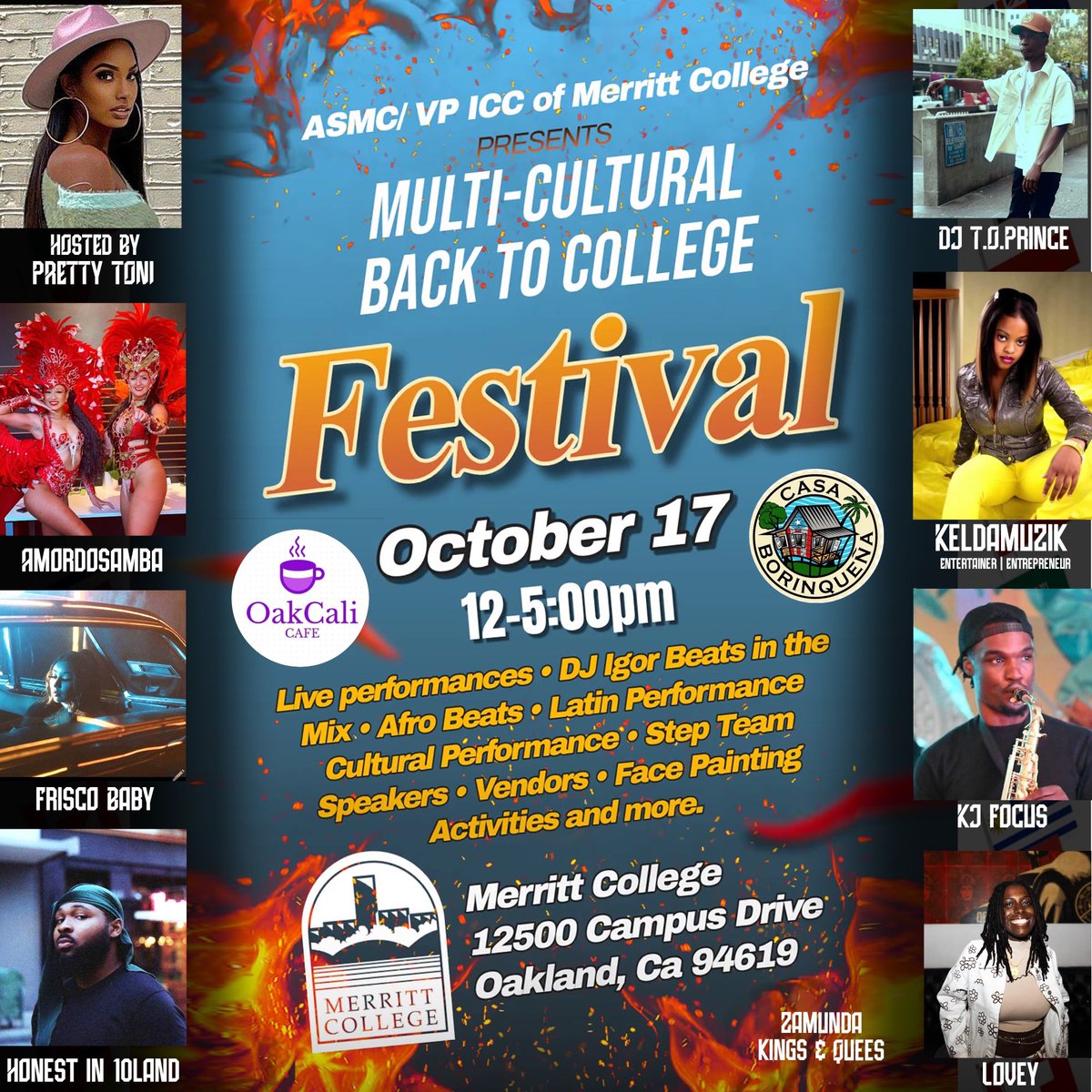 🌟Associated Students Of Merritt College (ASMC) presents 🎬 MULTICULTURAL FESTIVAL- Oct 17, 12 -5 PM