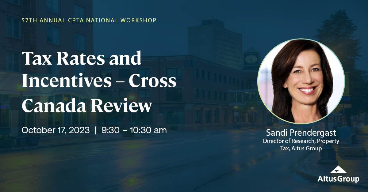 Attending the 57th Annual #CPTA National Workshop next week? Be sure to catch our Sandi Prendergast's overview of #Canadian #propertytaxes on October 17th as she compares tax rates across Canada and the impact taxes have on a property’s operating expenses. bit.ly/45vu3Er