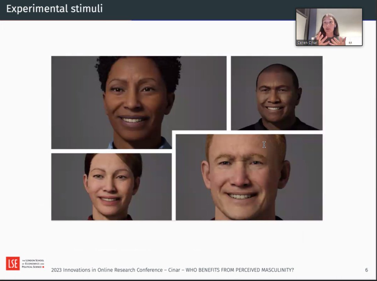 CloudResearch's tweet photo. Asli Ceren Cinar (@aslicerencinar) used her #CRGrant to examine gender prejudice of political candidates by generating political candidates with different facial masculinity using #AI.
#ArtificialIntelligence #IIOR2023 #phdchat #onlineresearch #AcademicChatter https://t.co/lZtgqEkRz0