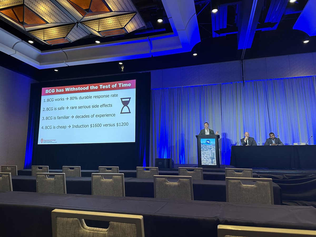 heated debate featuring @Uro_Rich arguing in favor of BCG over gem/doce in patients with high-risk NMIBC! BCG is proven to be effective. solid points from both sides. #NCSAUA23 @wiscurology @WiscUroOnc @NakadaSteve