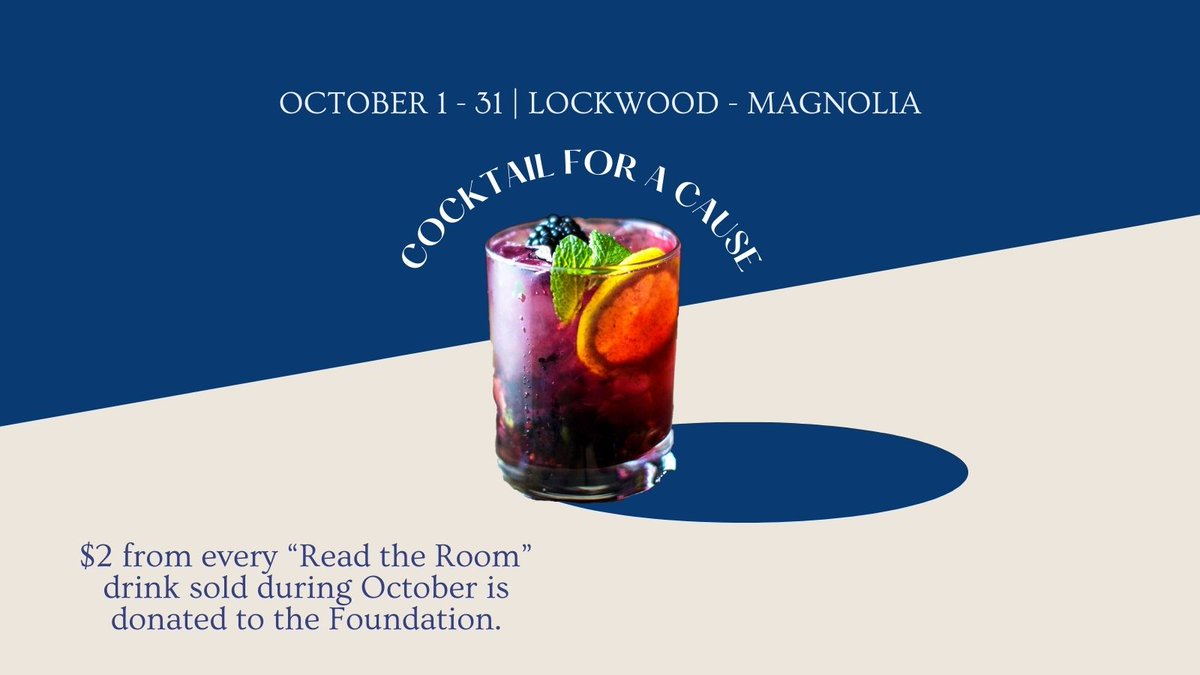 We're partnering with <a href="/LockwoodDistill/">Lockwood Distilling Co</a> the entire month of Oct. to bring you a delicious cocktail! The Foundation receives $2 from every "Read the Room" drink you purchase at Lockwood - Magnolia. Let's raise a toast to the <a href="/FtWorthLibrary/">Fort Worth Public Library</a>. Cheers! 

#CommunityFirst