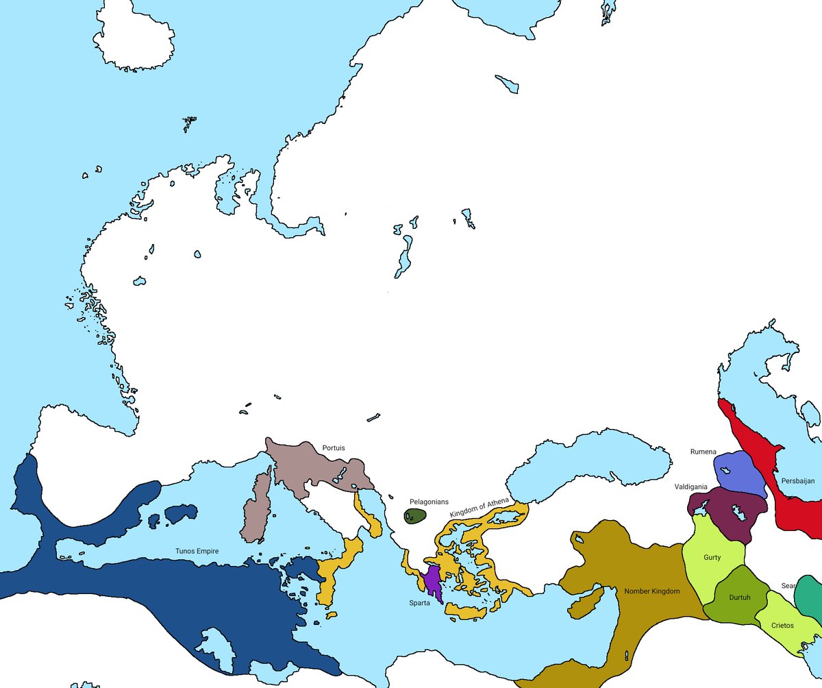 My alternate history, Europe 30.000 years ago, I had an ice age form, but I made civilizations on this map. Map is made by Booru.
#alternatehistory #alternatefuture #map #europe #history #fictional
