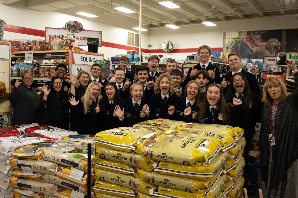 Today, Tractor Supply and @Cargill surprised 18 FFA students from Smyrna, Tennessee with a donation so they could attend the #FFAConvention next month. These young people are the future of ag in America! Proud to be an FFA partner since 1985. @nutrenafeed @nationalFFA