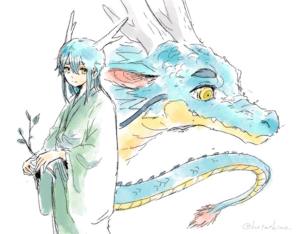 この前描いていた東洋竜さん