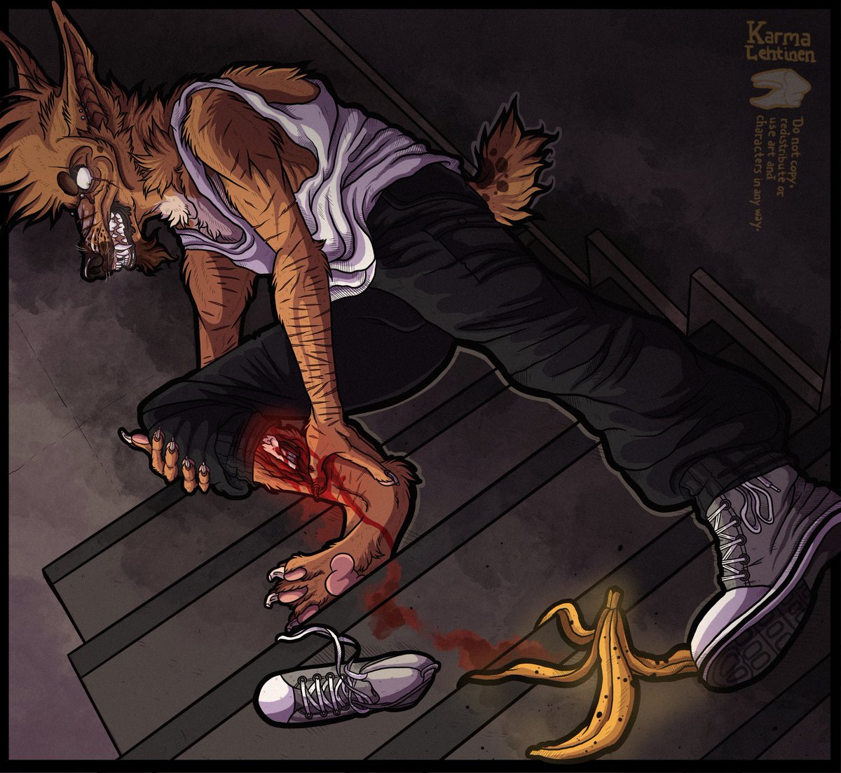 KarmaLehtinen's tweet photo. ✖ GORETOBER DAY 13: UNLUCKY ✖

Zaccheo, don’t go bananas 🍌

#anthroart #art #darkart #horror #macabre #karmagoretober2023 #friday13 #unlucky https://t.co/FZ9vlOkleN