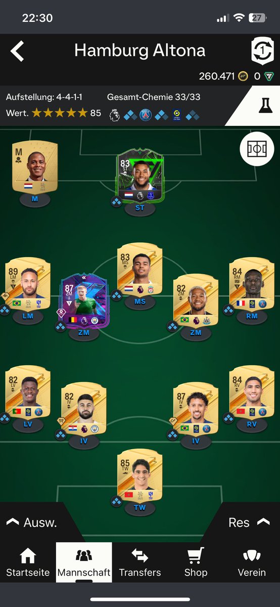 Moin, habt ihr vielleicht Verbesserungsvorschläge mit 260 k plus alle Trade außer Neymar De Bruyne und Danjima. Bin irgendwie schon länger planlos. <a href="/MM___TV89/">MM___TV</a> <a href="/SwepixTv/">SwepixTV</a> <a href="/Coinsmaffia/">CoinsMaffia</a> <a href="/CAANO46/">CANO🦁</a> <a href="/SmexysYT/">Smexy | Chris |</a> Danke schonmal im voraus 🫶🏻