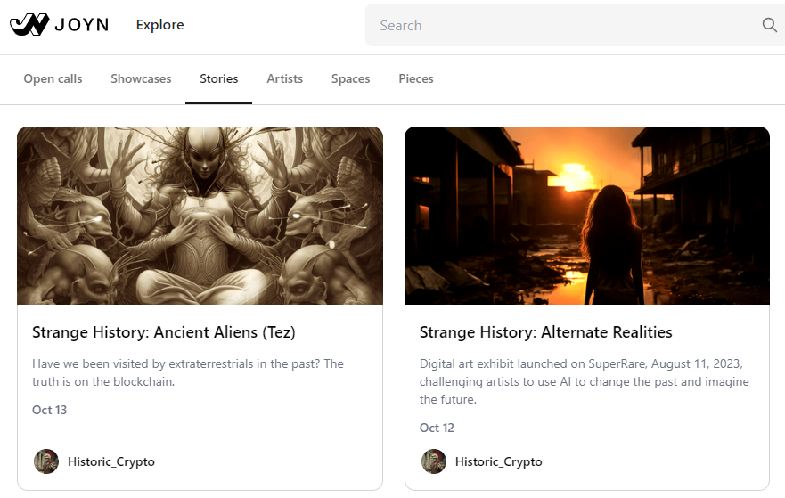 On the front page of Joyn Stories tonight!

Thank you <a href="/Historic_Crypto/">historic-crypto.eth</a> for making this happen 🫂🥳🎉