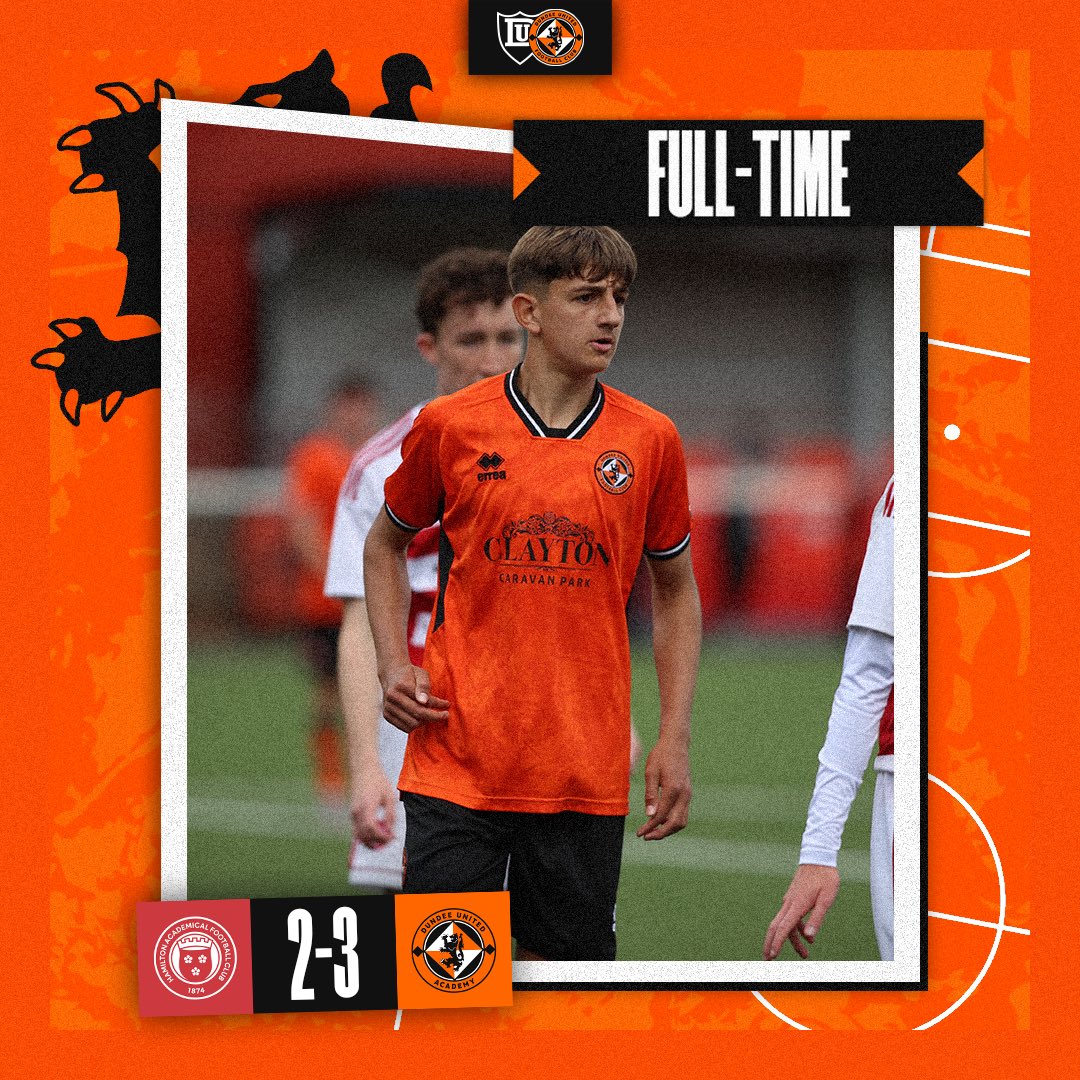 DUFCAcademy's tweet photo. 🦁 The #YoungTerrors secure their passage into the Scottish FA Youth Cup Fourth Round by dispatching Hamilton Academical

⚽️ Alan Domeracki netted a late set-piece winner, with Owen Stirton and Brandon Forbes also on the scoresheet in Lanarkshire 

⌛️ | #DUFC https://t.co/fx3lsheMrK