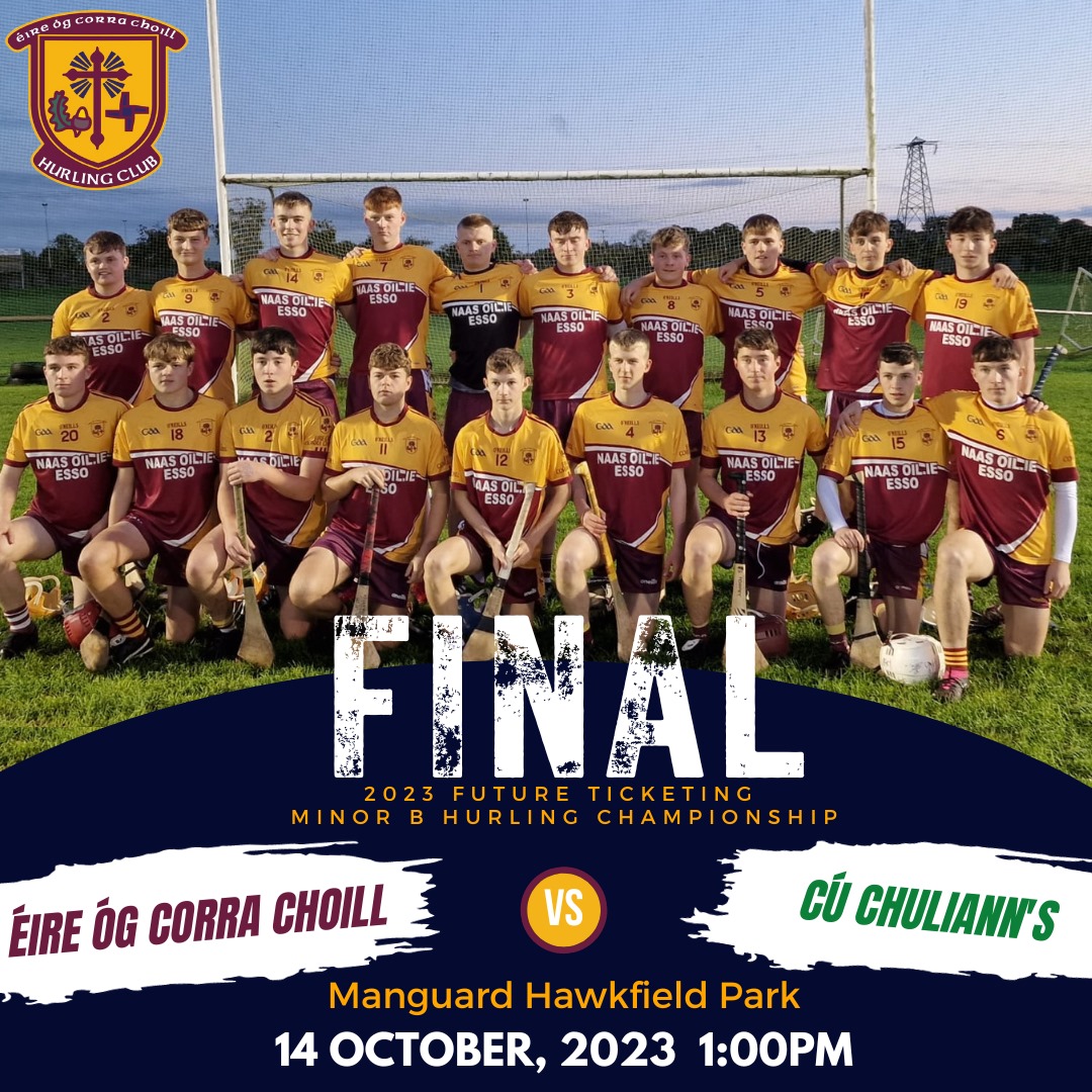 EOCCHurling's tweet photo. Best of luck to our Minor team who play in the Minor B Hurling Championship Final tomorrow at 1pm in Manguard Park Hawkfield.
Let's bring a big EOCC support over to cheer on the lads!
#hurlingtothecore 
https://t.co/QKUDJEjqGd https://t.co/Qwqdgna4lo