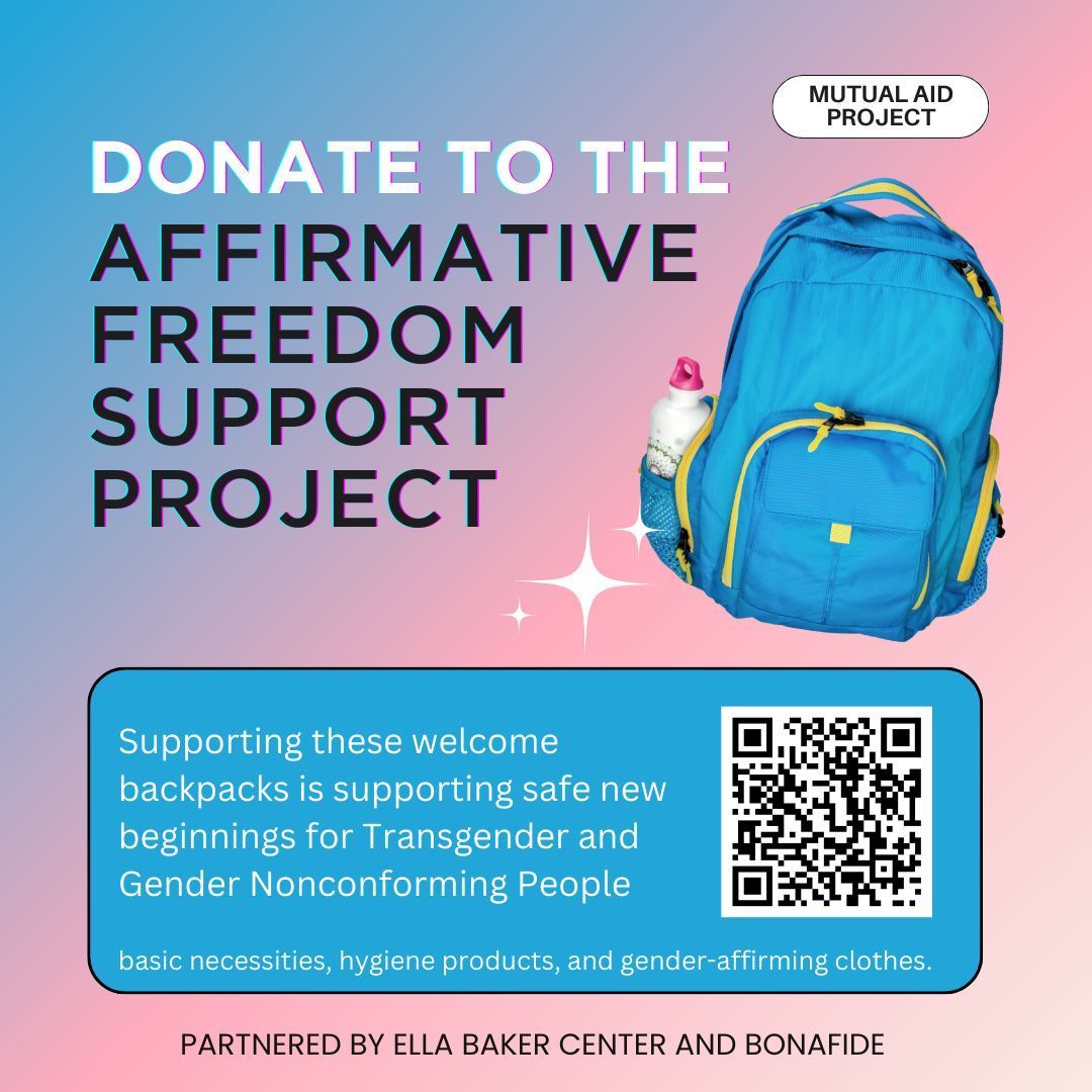 We're so EXCITED to launch our new program, Affirmative Freedom Support Project! In partnership with Bonafide, we’re not just providing gender-affirming clothing, we’re supporting our folks as they re-learn their wants and needs on the outside. bit.ly/3FgsbVw