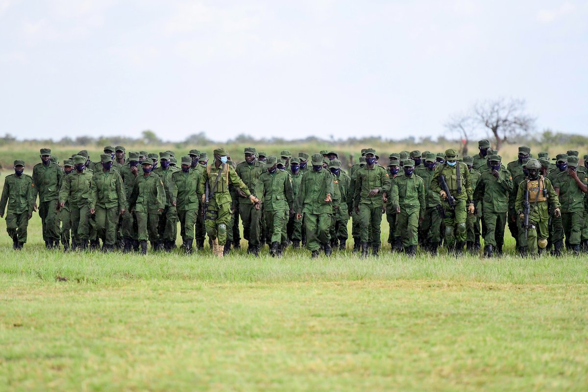 StateHouseUg's tweet photo. At the pass-out ceremony of 4,212 Local Defence graduates in Olilim, Katakwi. https://t.co/7Gc9KVC39T