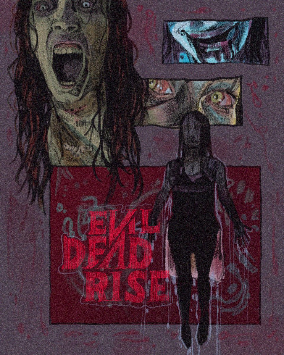 blood // Inktober - Day 13 (Rise) Film - Evil Dead Rise (Lee Cronin, 2023) #inktober2023 #evildeadrisefanart