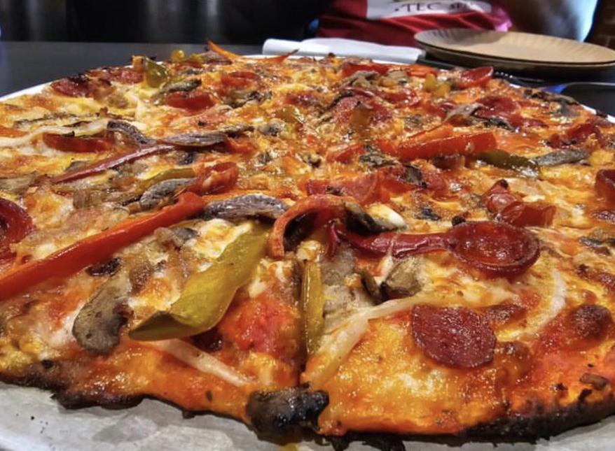 “I enjoy taking people to @startavern for their first time, especially when they are big foodies! That little anchovy kick hit the right spot on this OLD SCHOOL EVERYTHING packed full of onions, sausage, pepperoni, peppers & mushroom on a thin, well done crust!” IG: @foodigenous