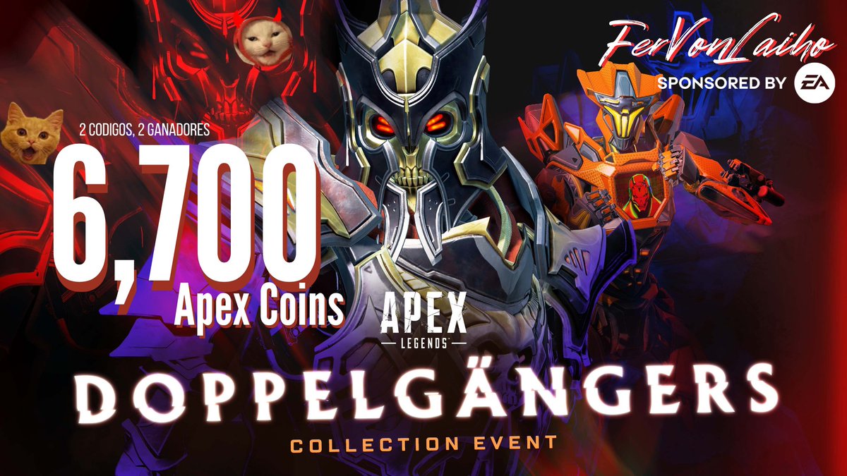 FerVonLaiho's tweet photo. ⚠️BUENAS TARDES!! tenemos sorteo para el nuevo evento de Halloween!👻
Para participar:
🌙Sígueme a mi y a @EAlatam
🌙Escribe cual es tu leyenda favorita y en que plataforma juegas
🌙RT
⭐️Puntos dobles si eres follower en mi canal de Twitch!
ganadores se avisaran aquí el 20 de Oct https://t.co/vDY429aNwt