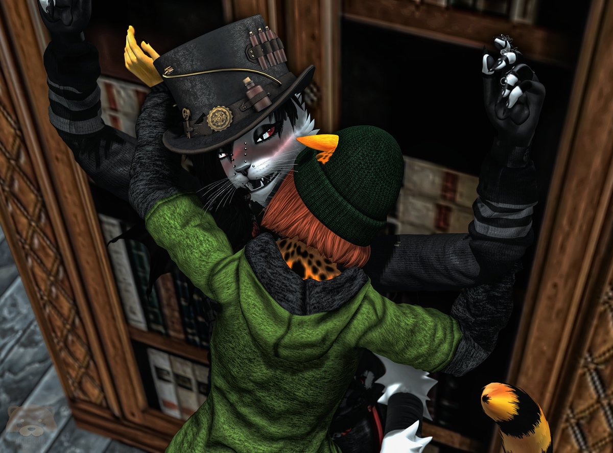 Well is the season of sweet &amp; spooky surprises.
Whit <a href="/PrushNugget/">Prushy</a> &amp; <a href="/RomyatheSlime/">Reina the Goat</a> 
📸<a href="/PrushNugget/">Prushy</a>
#secondLife #furry #furrycommunity #furryartwork