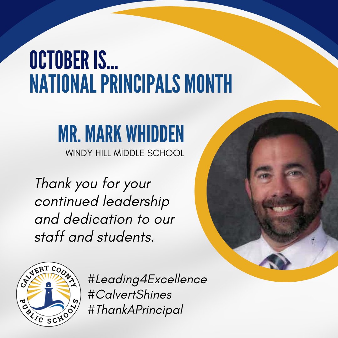 Join us in celebrating Principal Whidden for all he does to support Windy Hill Middle School! #CalvertShines <a href="/WHMSCCPS/">WindyHillMSCCPS</a>