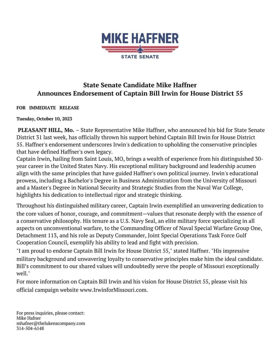 Irwin for Missouri tweet media