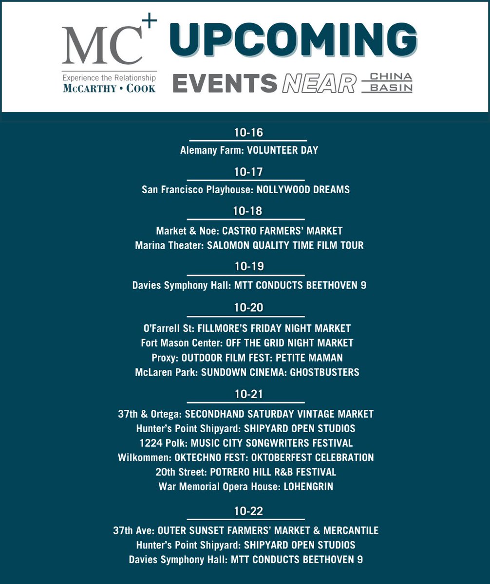 Coming up: don't miss these San Francisco events happening next week!
#sfevents