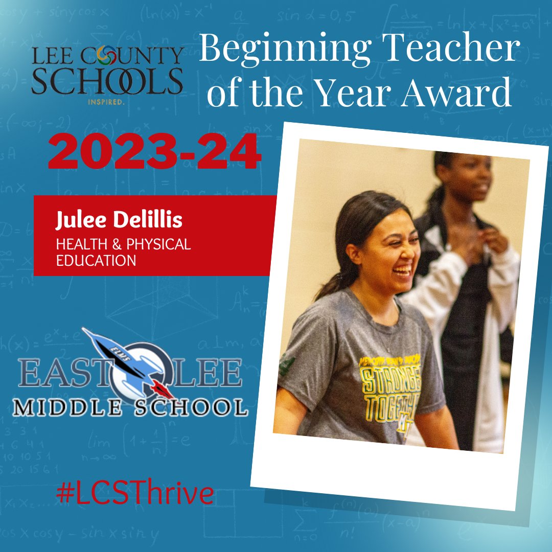Earlier today, we were back at @ELMSRockets to surprise the LCS Beginning Teacher of the Year, Ms. Julee Delillis! She is a second-year health &amp; physical education teacher with a bubbly personality &amp; loves to see her students thrive. Congratulations, Ms. Delillis! #LCSThrive