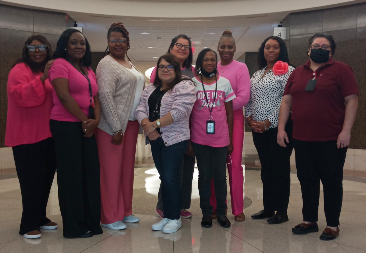 harriscotxclerk's tweet photo. The Harris County Clerk's Office proudly wears pink in support of #BreastCancerAwareness π to honor those who've battled breast cancer and to remind everyone of the importance of regular screenings and early detection. Together, we can make a difference! ππ#BCRCSB #hcco https://t.co/jsJH0euiNy