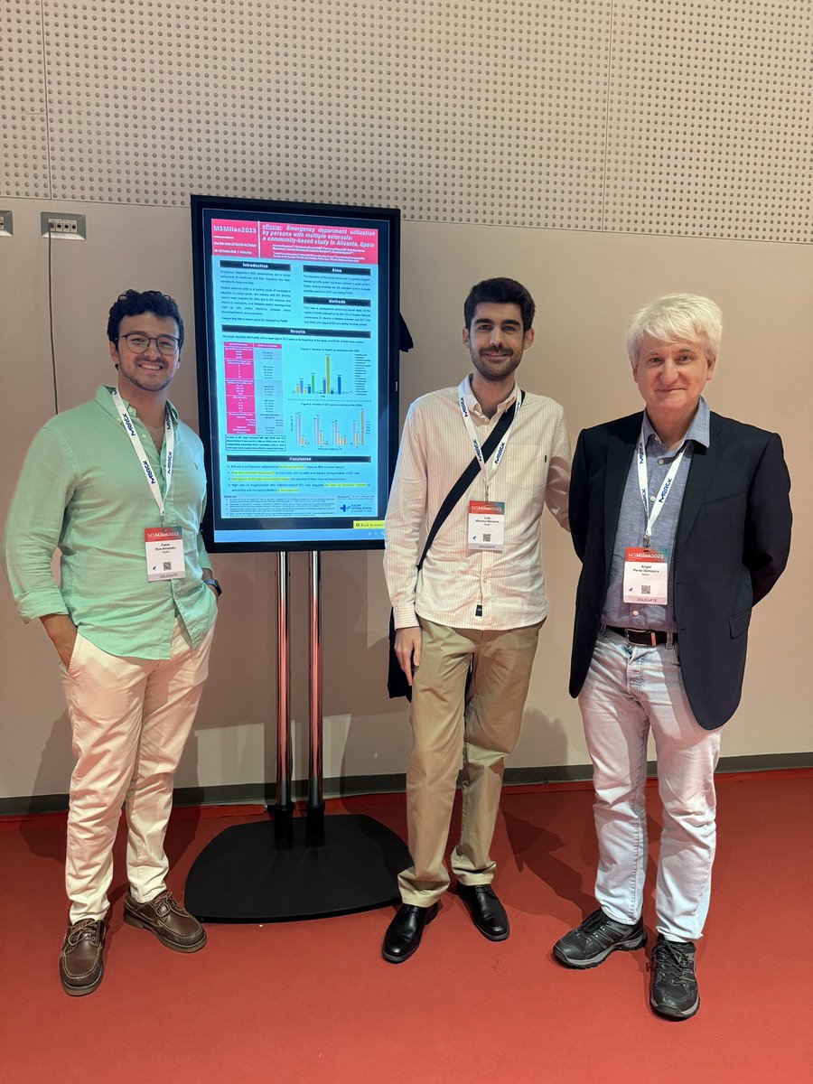 El pequeño grupo alicantino en el congreso más importante del mundo sobre esclerosis múltiple #MSMilan2023 <a href="/GVAsalualicante/">GVADptoSaludAlicante</a> <a href="/UniversidadMH/">UMH</a>