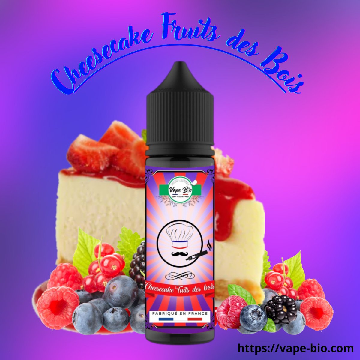 Une petite cueillette dans la forèt ça vous tente ? Myrtille, groseille, framboise et fraises des bois sont à l’honneur dans ce mélange harmonieux et fruité. Le tout agrémenté d’un délicieux Cheesecake.

Interdit aux - 18 🔞

Si vous ne fumez pas ne vapotez pas !