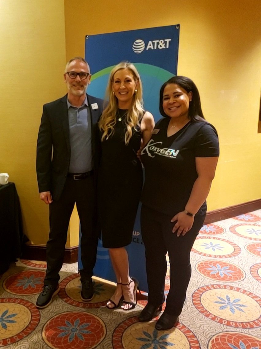 @ShannonLMcKain with the Presidents of @oxyGENerg Tyler Hein and @P50F_National Thomas Hamrick! Great job on the #ATTEGC23 workshop about Bridging Generational Gaps!