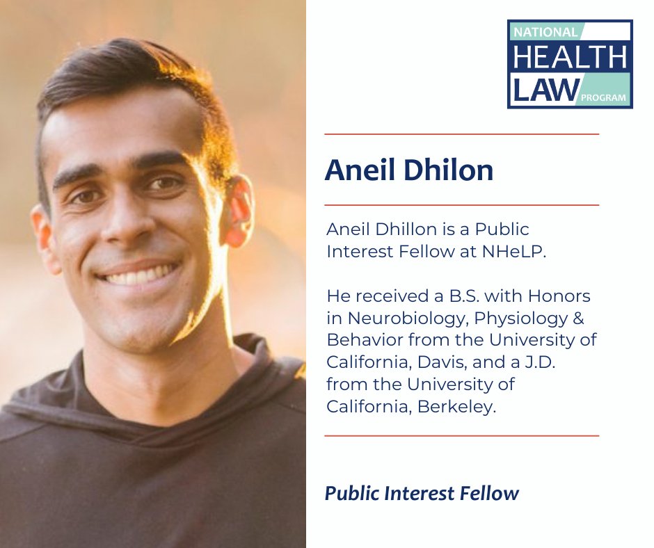 NHeLP_org's tweet photo. Exciting news! 🌟 Meet Aneil Dhillon, our new Public Interest Fellow at NHeLP, advocating for underserved communities in healthcare policy at both national and state levels. 🏥💪 #HealthcareAdvocacy #NHeLP https://t.co/R9clyi7XjL