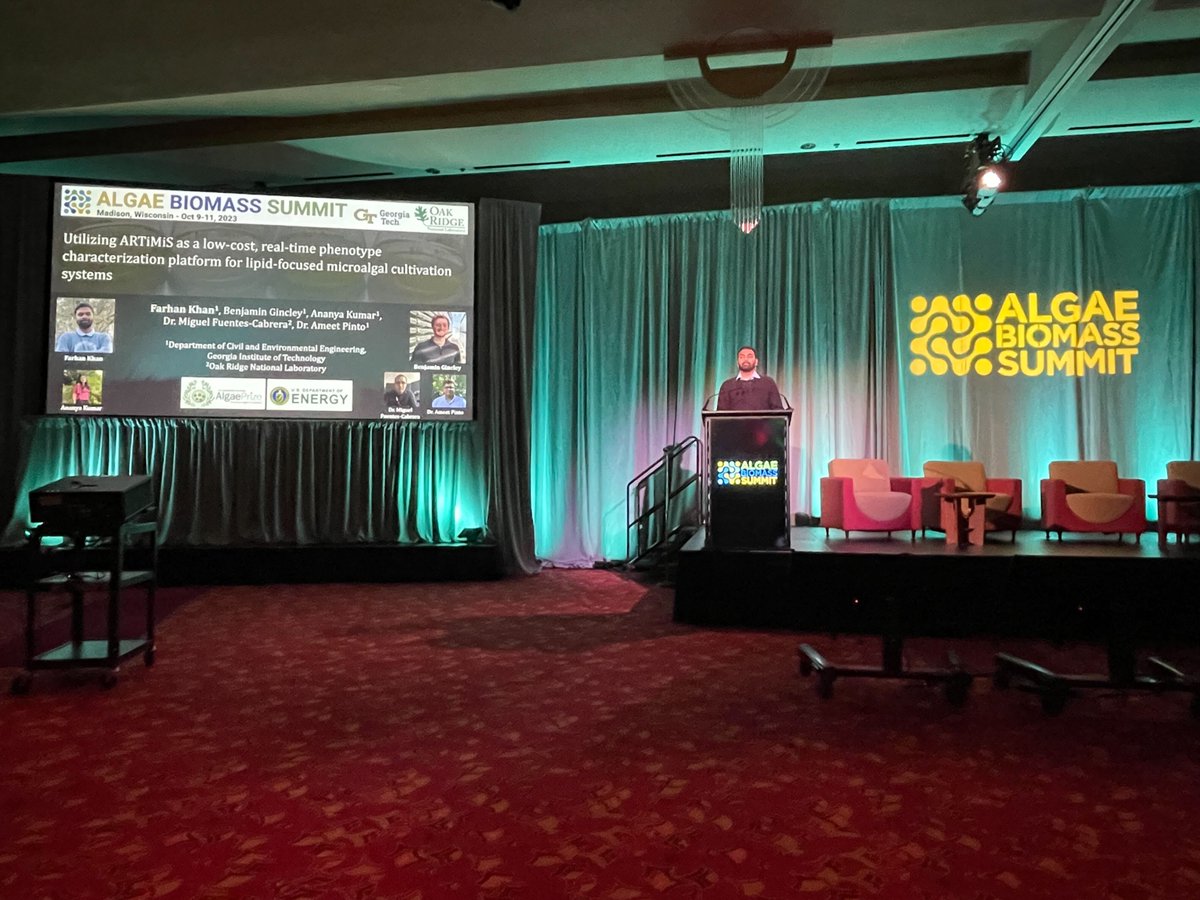 AlgaeFoundation's tweet photo. The Algae Foundation had a great time participating in the Algae Biomass Organization Summit 2023! We shared exciting presentations from our first @Algaeprize champion teams. Read more here: https://t.co/nECTydjNBZ

Compete in @AlgaePrize 2023-2025 today: https://t.co/vH0cN8Dv0g https://t.co/OzQlJRMfqk