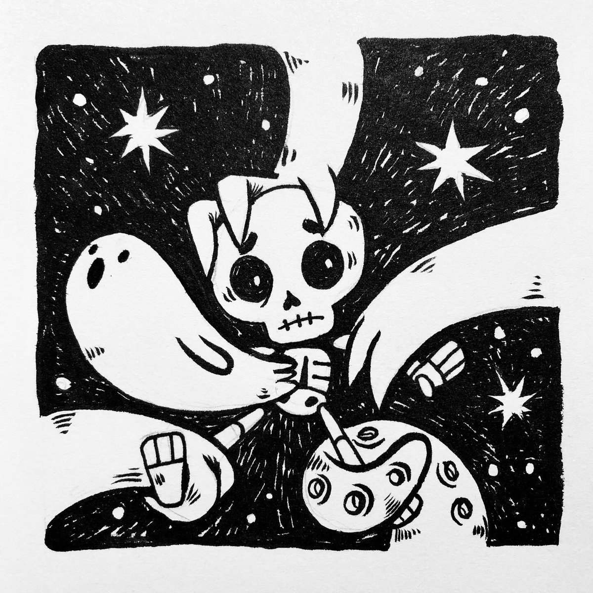 cheketeran's tweet photo. #vdink “Posesión Demoniaca” Tema de @scarletadrianne 👹💀
•
#viernesdeilustración #vdink2023 #octubre #inkdrawing #ink https://t.co/xV3wVcTepM