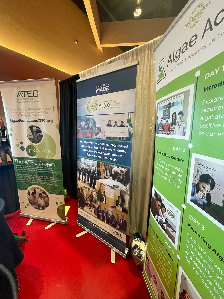 AlgaeFoundation's tweet photo. The Algae Foundation had a great time participating in the Algae Biomass Organization Summit 2023! We shared exciting presentations from our first @Algaeprize champion teams. Read more here: https://t.co/nECTydjNBZ

Compete in @AlgaePrize 2023-2025 today: https://t.co/vH0cN8Dv0g https://t.co/OzQlJRMfqk