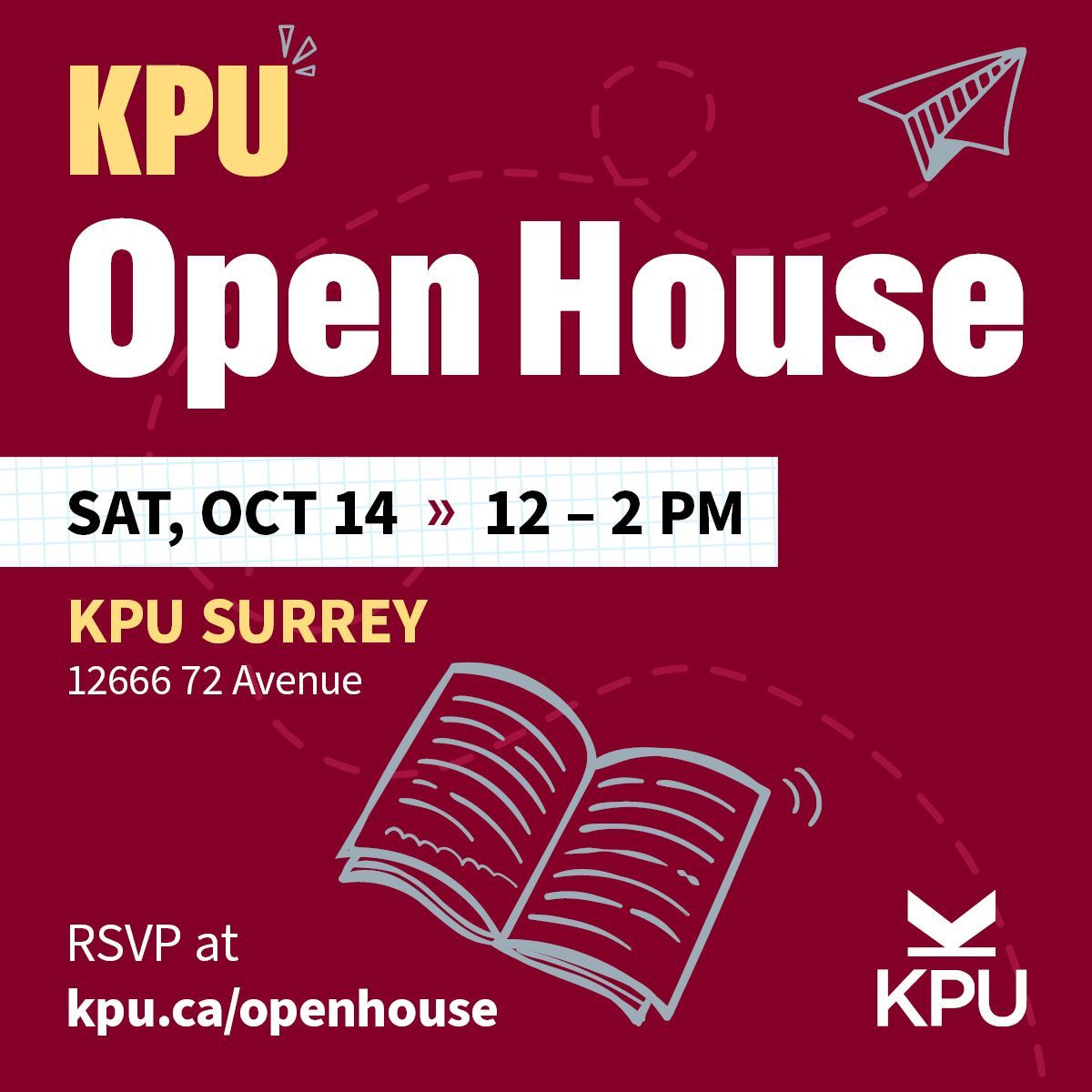 KPUScience's tweet photo. Come to our Open House tomorrow at KPU Surrey and meet our amazing faculty, students, and staff! Hear their stories, get a hands-on experience, and learn how to get the most out of your time here. Plus, there are prizes, including free tuition! RSVP @ https://t.co/0J7tnaTqHF https://t.co/rfPJ6HmI71
