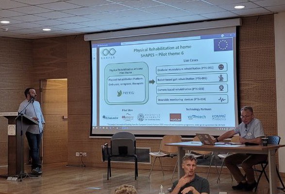 ARCOresearch's tweet photo. Final meeting of the @H2020Shapes  project. Our colleague @Xavi_delToro presents the results of the pilot theme 6 we coordinated “physical rehabilitation at home”. Four years of hard work with unforeseen difficulties #COVID19 #healthyageing #activeageing #olderadults #H2020 https://t.co/C37cpvmlCE