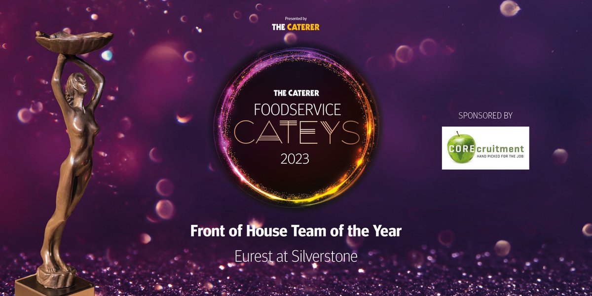 Caterertweets's tweet image. Zooming towards victory in Front of House Team of the Year category, sponsored by COREcruitment is Eurest at Silverstone 🚗 With just 24 hours’ notice, they served two sports stars while keeping a level head and delivering excellent service. Congratulations! #FSCateys2023