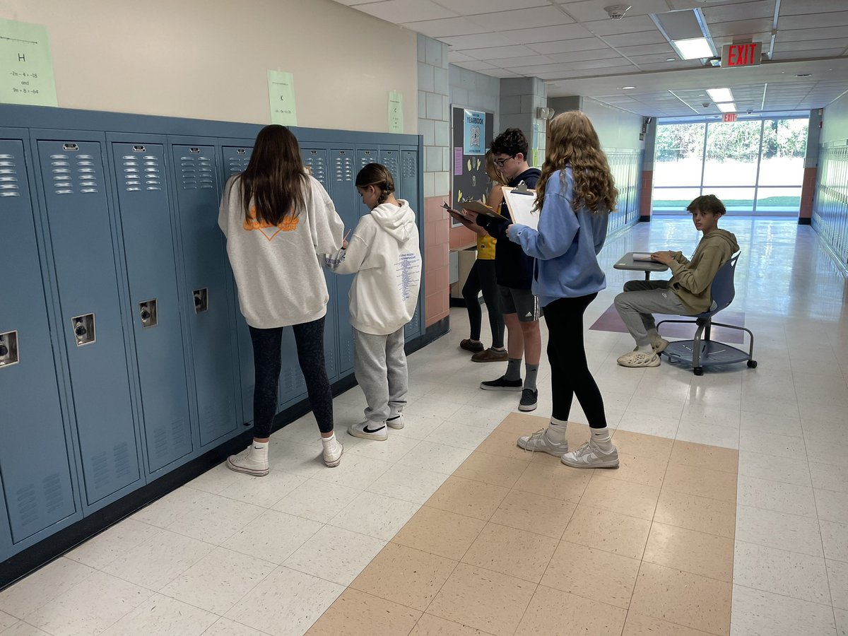 Station review in algebra 1 honors this week. We love active learning! <a href="/ThompsonMSpride/">Brian Currie</a>