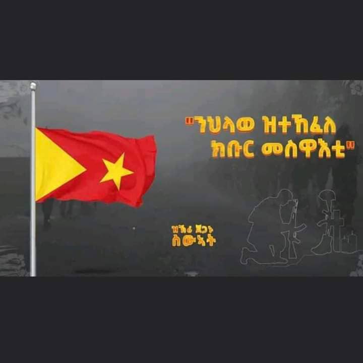 Rest in peace, our heroic martyrs who gave their precious lives for us (their people) and for Tigray.

Riposate in pace, nostri eroici martiri che hanno dato la loro preziosa vita per noi (il loro popolo) e per il Tigray.